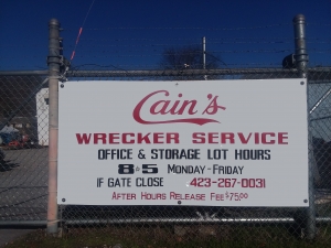 Sign Cain's Storage Lot